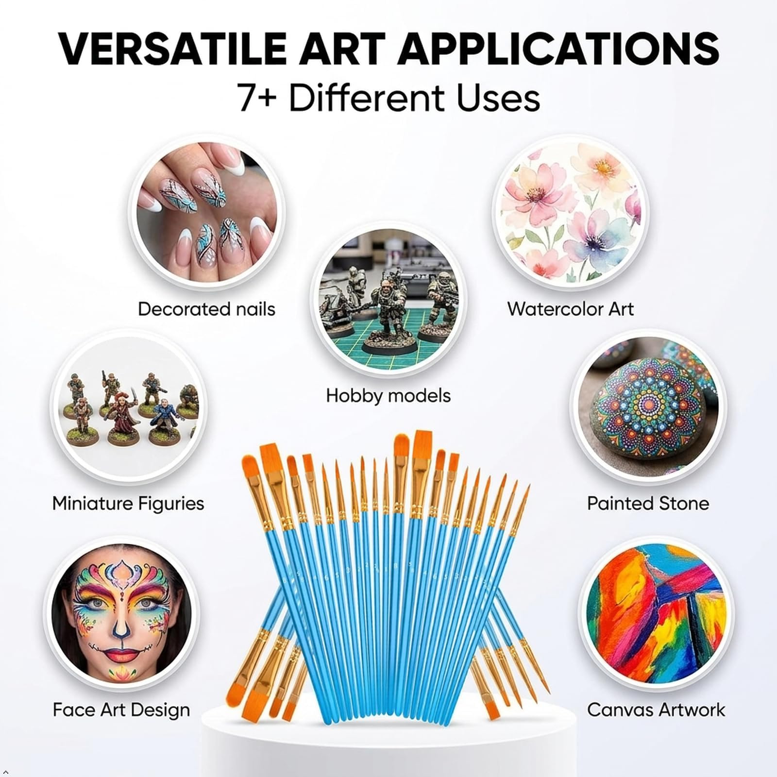 Soucolor Paint Brush Set - 20 Brushes -8 Soucolor Paint Brush Set - 20 Brushes -8
