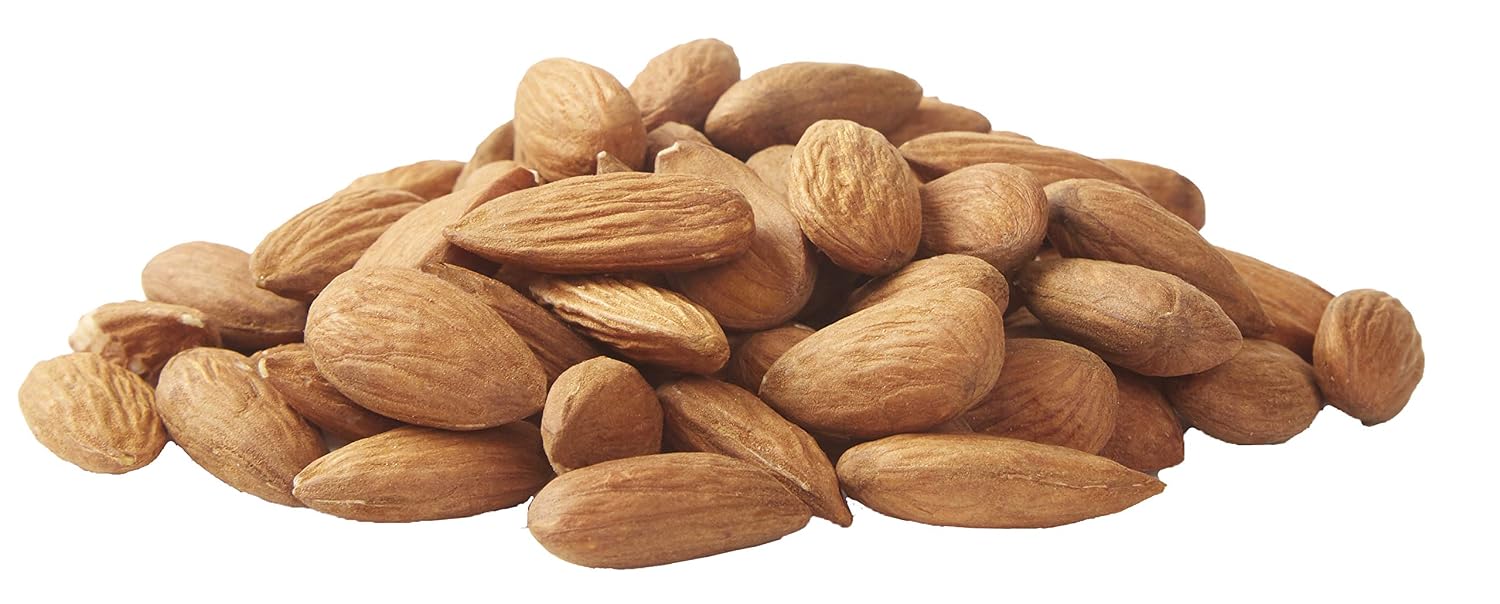 Amazon Brand - Happy Belly Whole Raw Almonds, 16 Ounce