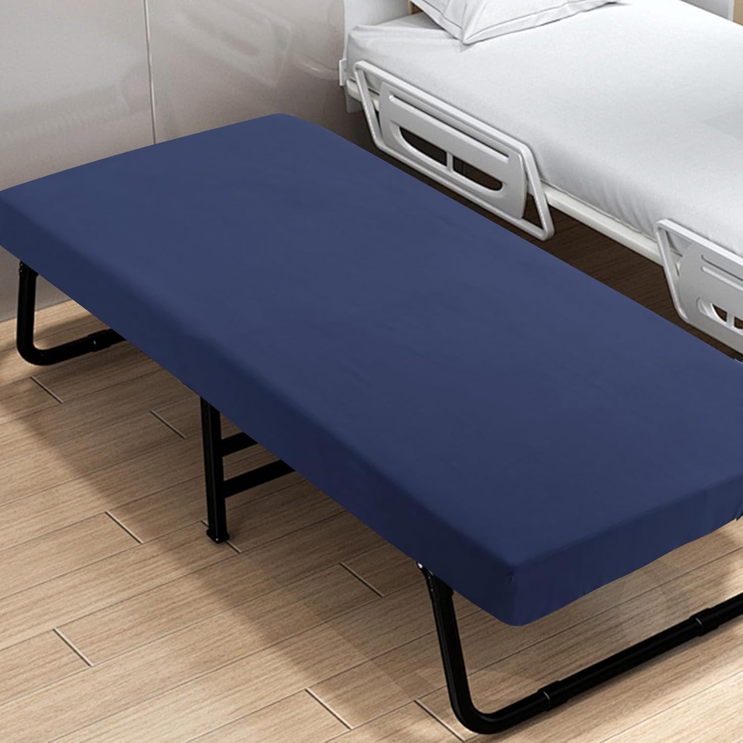 Cot Sheets 31" x 75", 2 Pack Cot Size Sheet Fitted for Narrow Twin Mattress/RVs Bunk/Guest Beds/Army Cots/Trifold Mattress/Travel Size Mattress, Ultra Soft & Breathable Camper RV Bunk Bed Sheets, Navy
