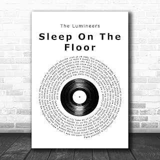 Sleep On The Floor Vinyl Record Song Lyric Print