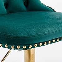 Vista 153 de Aoowow Juego de 2 taburetes de bar giratorios, taburetes de bar ajustables con respaldo de terciopelo copetudo, sillas de bar modernas tapizadas