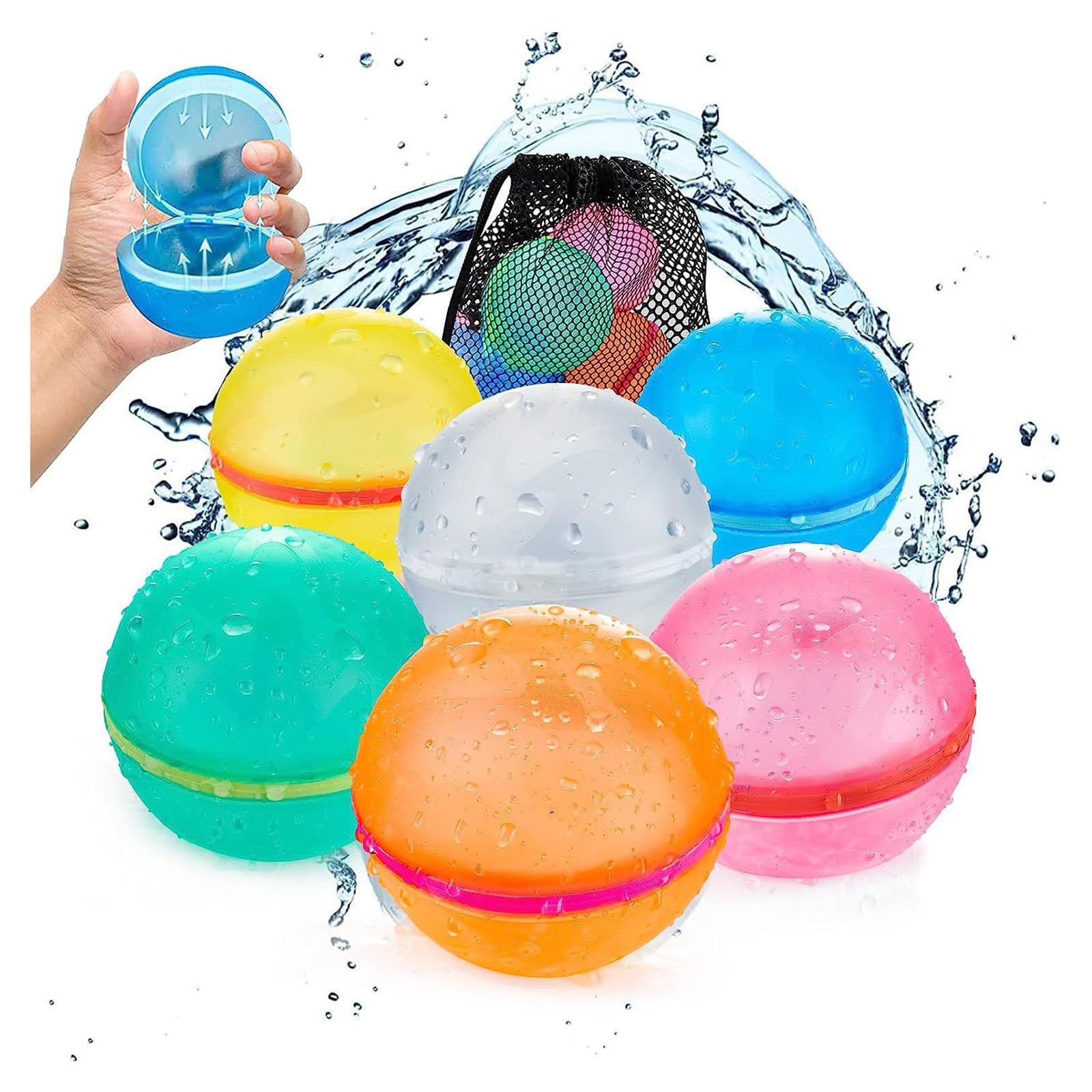 HAPPY WATER BOMBS 再利用可能な水風船 水爆弾（8個） HAPPY WATER BOMBS] ]再利用可能な水風船 水爆弾（8個×2) - メルカリ