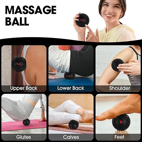 Miniatura 7 de Pelota de masaje para liberación miofascial, bola de masaje de punto gatillo, bolas de terapia física para espalda, pies, bola de masaje de tejido