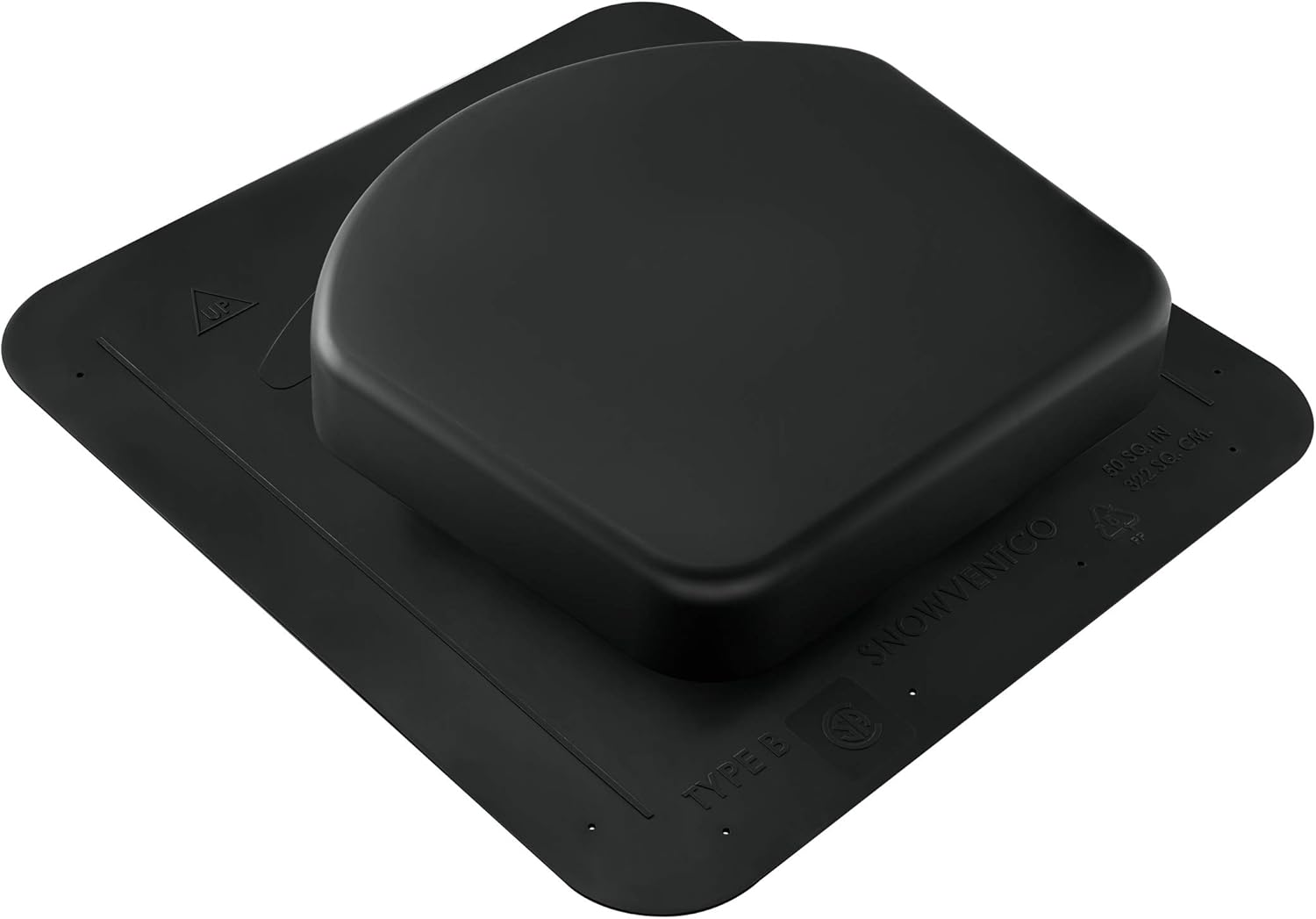Upper Roof Exhaust Vent, 50 sq. in. (Black)