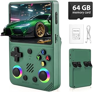 RG36PRO Retro Video Game Console - Open Source System,3.5" IPS Screen,64G TF Card,3000mAh Battery,Support 30,000+ Classic Retro Video Games for Teen or Partner - Gift for Christmas - Green