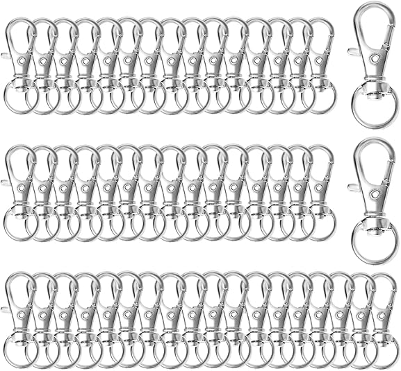 Swivel Snap Hooks Premium Metal Lobster Claw Trigger Clasps for Lanyard Keychain Rings Bag Purse Tag Jewelry Making DIY Crafts