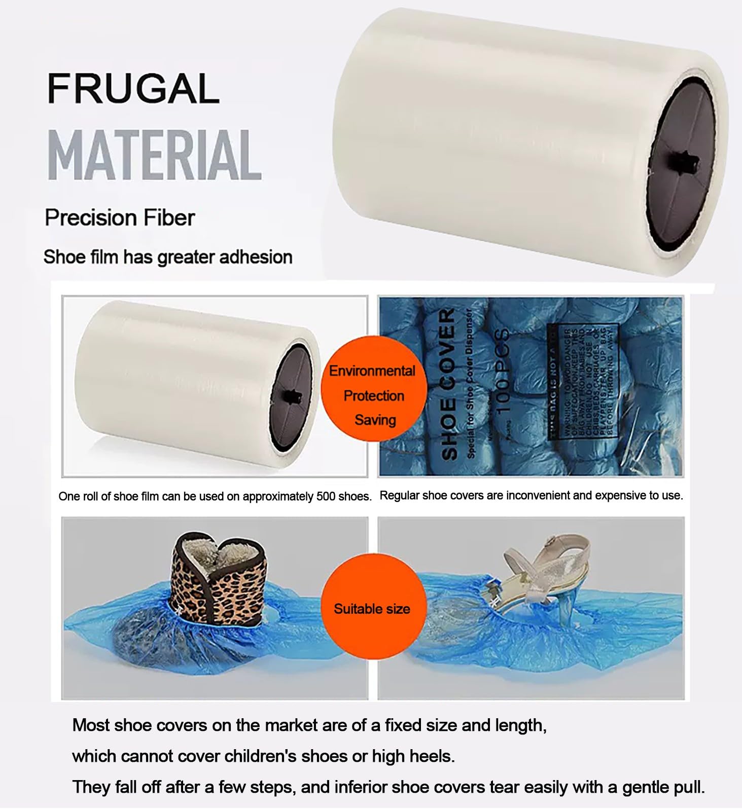 MáQuina AutomáTica para Fabricar PelíCulas Desechables para Calzado, Dispensador con 3 Rollos de 1500 Unidades, Antideslizante y de Corte Perfecto