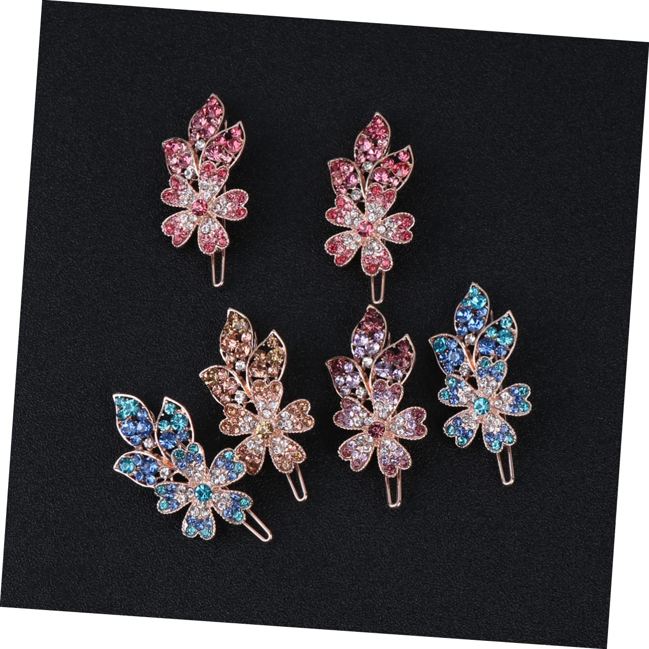 Housoutil 18stücke Teiliges Rhinestone Haarklammern Mit Blumen Design Elegante Haarspangen Für Damen Für Hochzeiten Partys Und Alltag