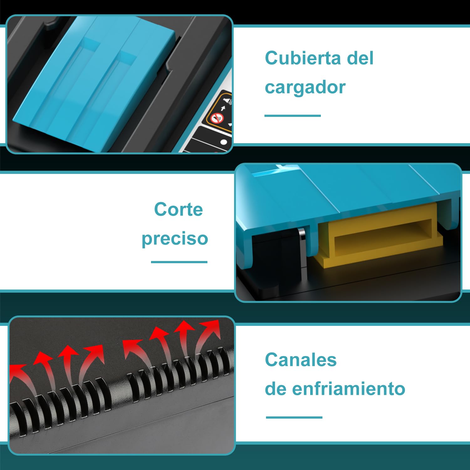 18V Cargador DC18RC para Makita 18V Batería BL1830 BL1840 BL1850 BL1415 BL1430 BL1440 Reemplazo para Makita Cargador DC18RA DC18RC DC18RD