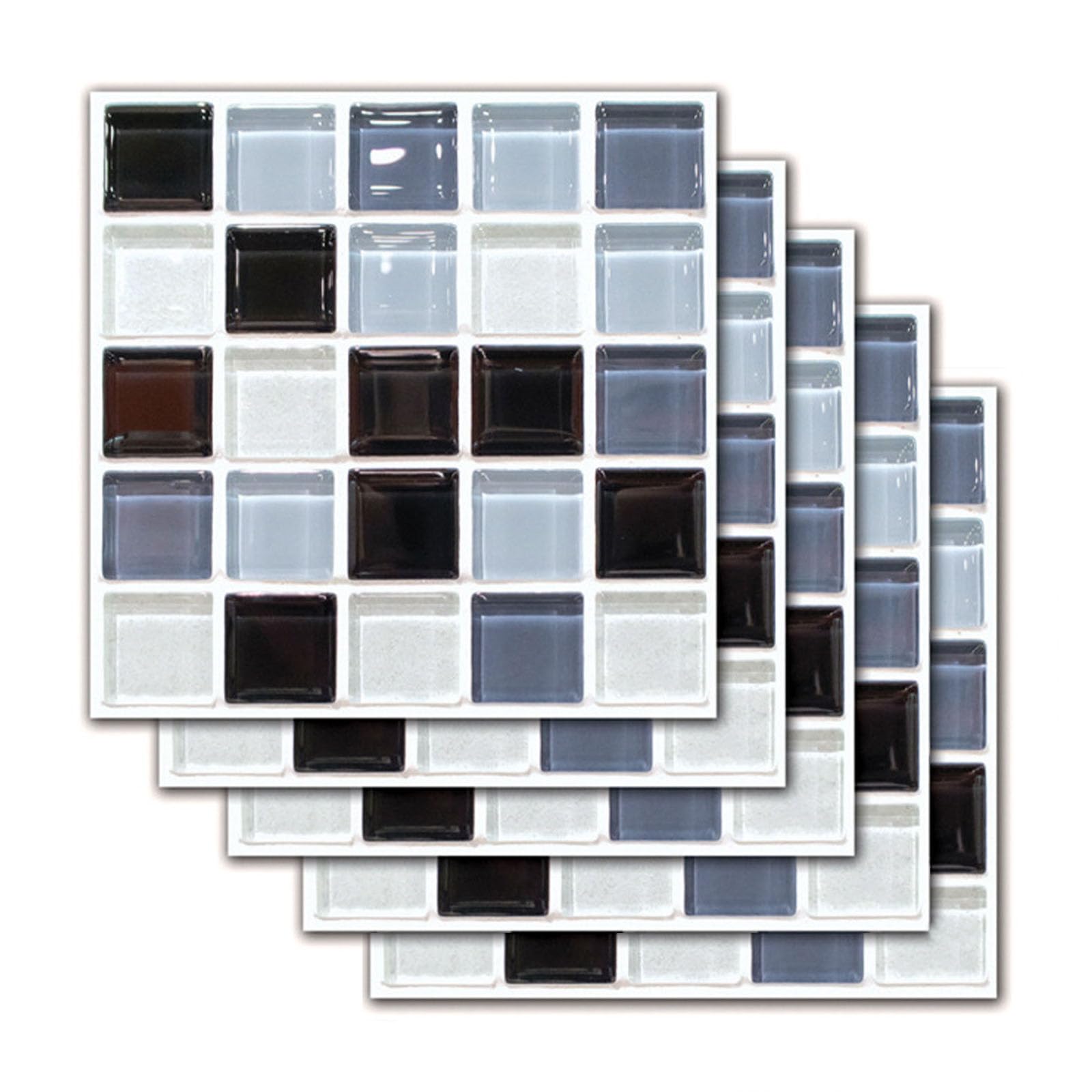 Tile Stickers, 30 Pieces Decorative Tile Stickers, Self-Adhesive Tile Transfers DIY Stickers for Bathroom and Kitchen Tiles, 20 x 20 cm (Mosaics)