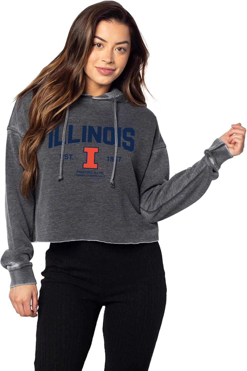 chicka-d Women's Campus Crop Top Hoodie - Image 4