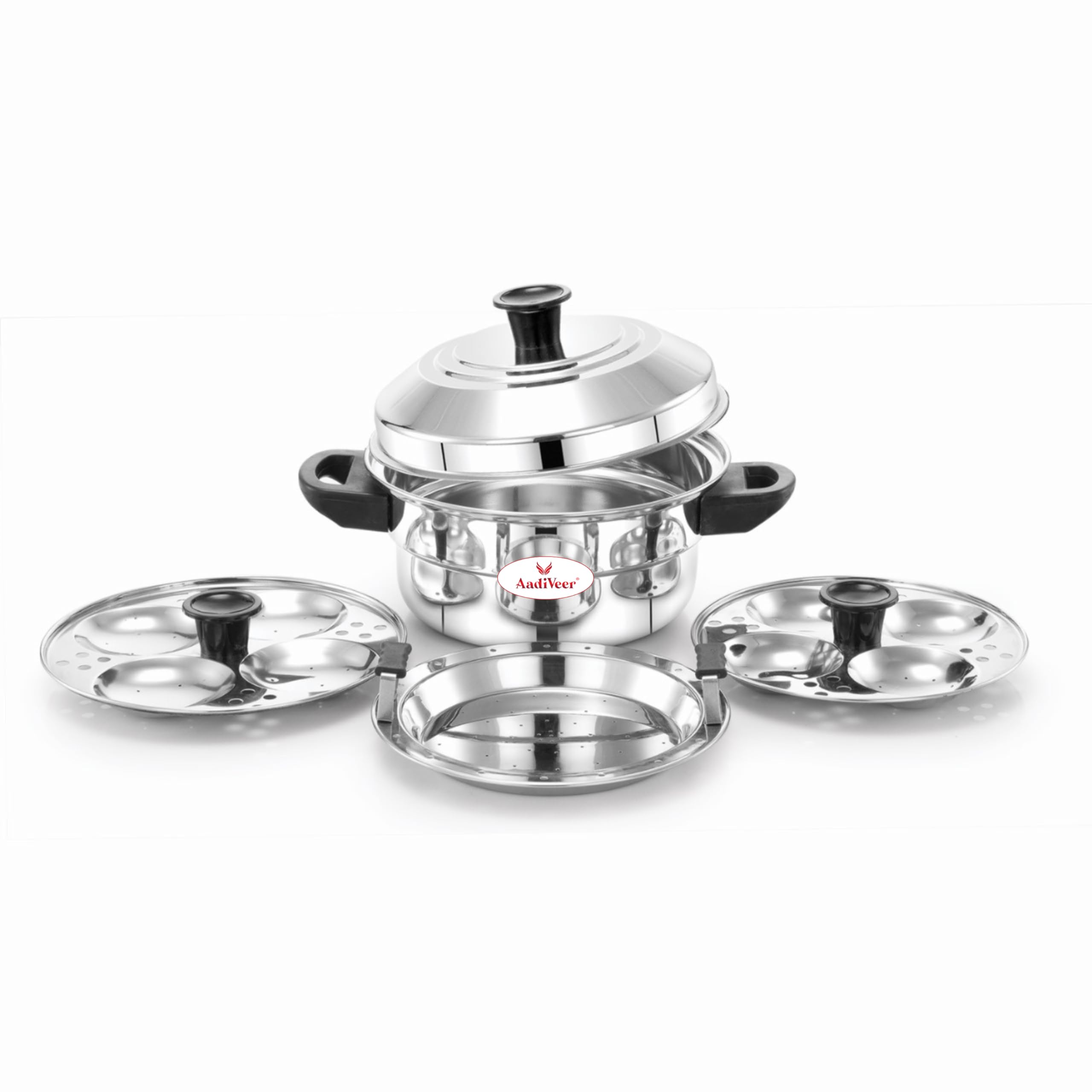 AadiVeer Stainless Steel idli Cooker/idli Pot/idli Maker With Idiyappam/Steamer Plate Induction & Standard Idli Maker (2 Plates, 8 Idlis) (B0DCGQ2C22) Amazon Price History, Amazon Price Tracker