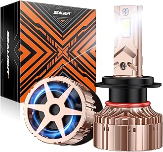 SEALIGHT High Power H7 LED Bulbs, 900% Brighter 1:1 Design H7 Light Bulbs, 40000 Lumens, 6000K Daylight White, Plug and Play with CANBUS Ready, Pack of 2
