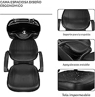 Vista 4 de Silla de lavado Ainfox para peluquería, con cuenco para champú, de plástico ABS, para salón de belleza (Negro)