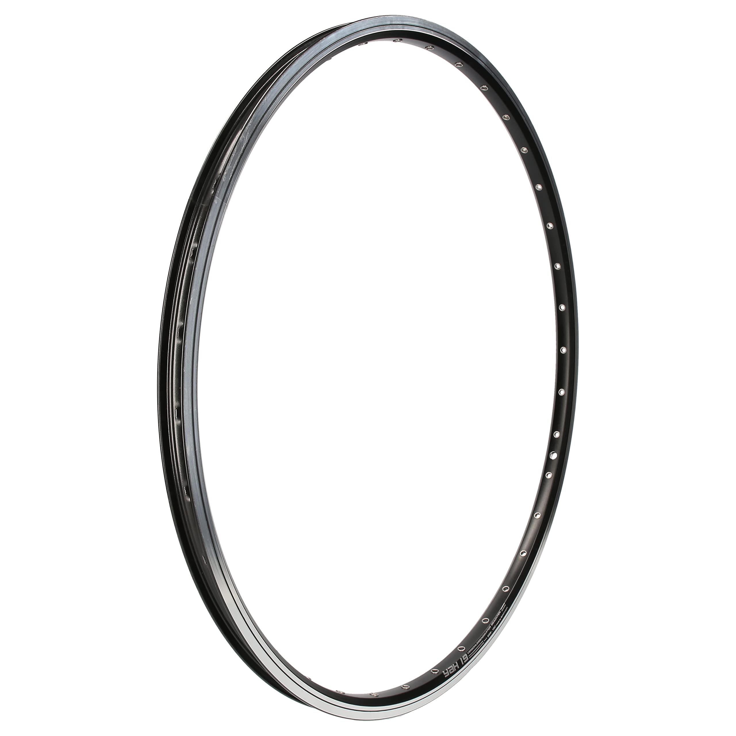 Jante Schürmann Yak 26 pouces, en noir, non œilletée, jante à chambre creuse, valve de voiture/valve Schrader, vélo électrique, Pedelec
