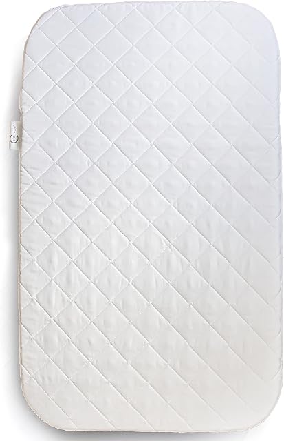 Callowesse Next2Me Mattress Soft and Breathable Quilted Microfibre for Baby Cribs Machine Washable Hypo-Allergenic Mattress Cover - 80 x 50 x 4cm
