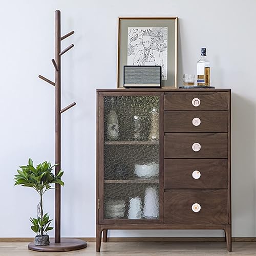 Miniatura 4 de Mamimami Home Pomos de madera con tornillos, manija redonda para muebles para habitación de los niños, 8 unidades, manijas de madera arcoíris para