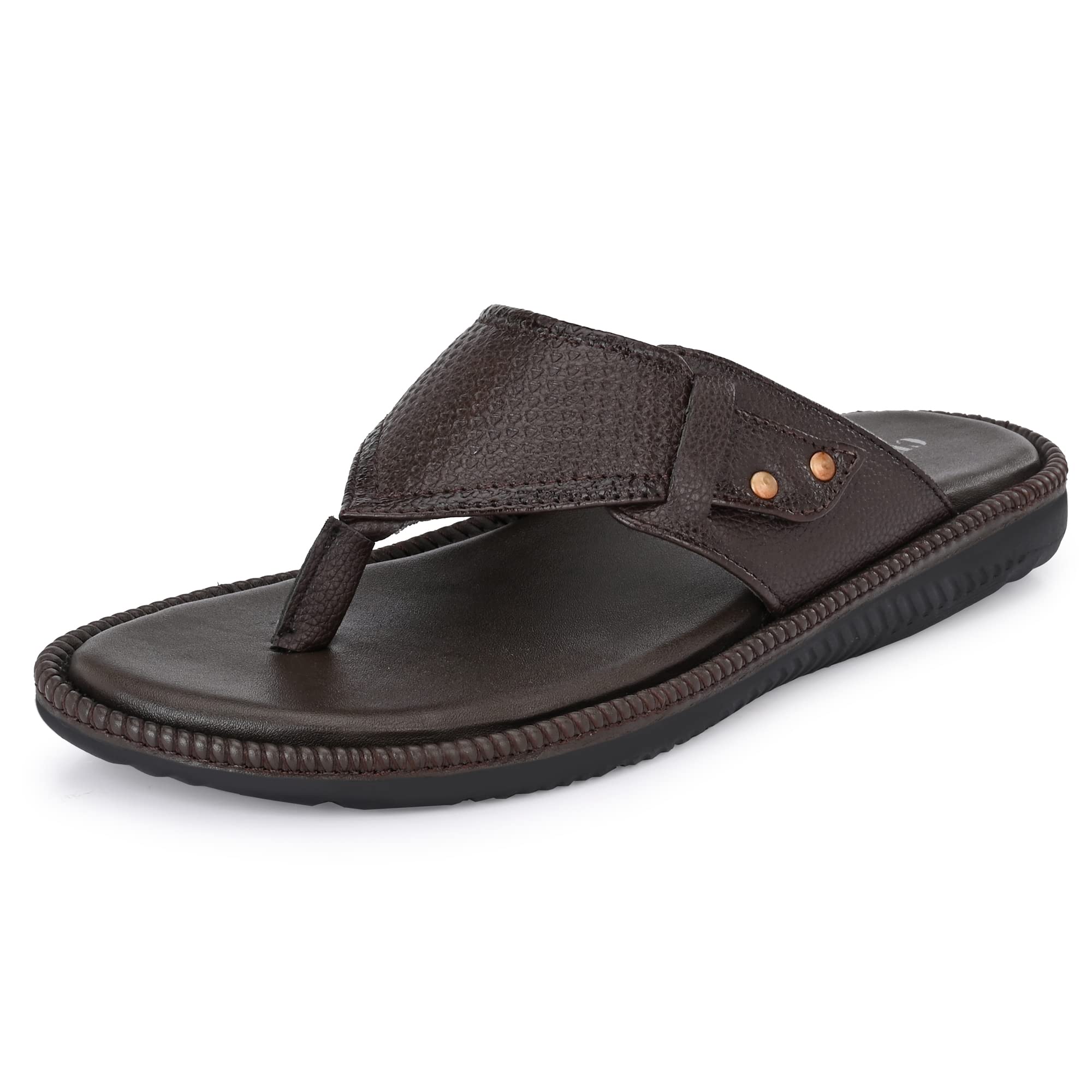 Men's Flip-Flop Slippers | Luxurious Comfort for Every Step | Slip-On Ease, Solid Design| Perfect for Beach Days, Poolside Lounging, and Casual Wear (8205)-image-44