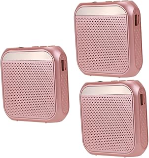 Wakauto 3 Pçs Microfone Fone De Ouvido Alto-Falante Pessoal Portátil Mini Amplificador Portátil Pequeno Alto-Falante Portátil Pequenos Alto-Falantes Microfone Mini Amplificador De Voz
