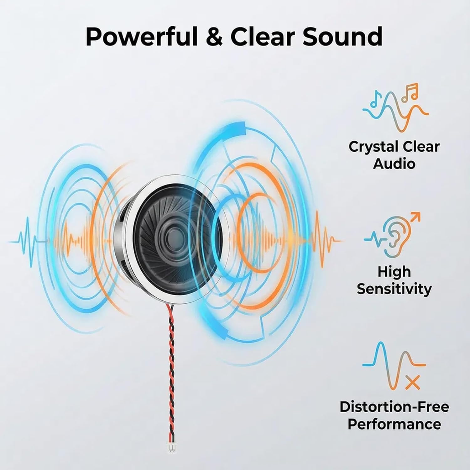 4PCS Metal Circular Case Internal Magnetic Speaker 2.5W 8 Ohm,36 mm Diameter Micro Speaker for DVD, EVD, Mini Home Audio Loudspeaker