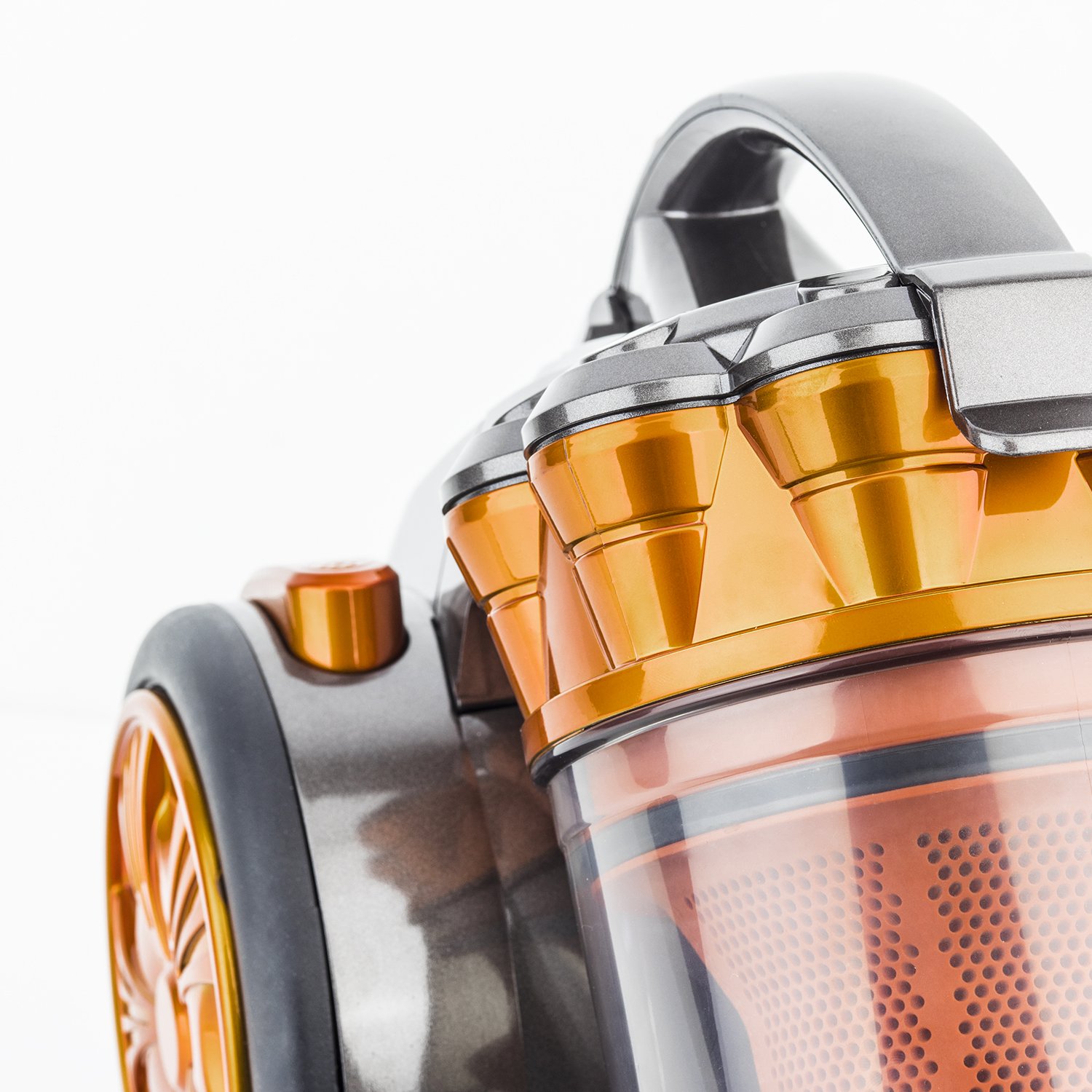 H.Koenig Aspirateur sans Sac Multicyclonique traineau Compact+ Orange STC60, Classe énergétique AAA, Filtre HEPA, Silencieux, Puissant, Efficace,Inclus Brosse, suceur Plat 2 en 1