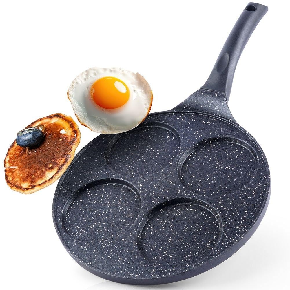 orion group Augenpfanne Ø 27 cm Spiegelei-Pfanne für 4 Eier Crepepfanne für