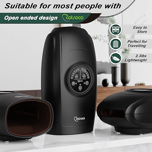 Miniatura 3 de cotsoco Masajeador de manos eléctrico  Masajeador de manos inalámbrico para artritis y túnel carpiano, terapia de mano de 6 niveles con calor y