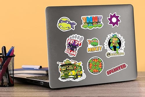 Miniatura 5 de Teenage Mutant Ninja Turtles TMNT Variedad Mix 100 unidades de vinilo grandes de lujo calcomanías paquete variado  Laptop, botella de agua, álbumes
