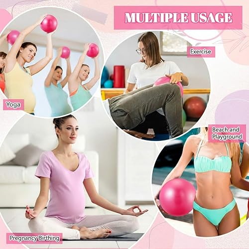 Miniatura 7 de Sotiff 20 mini bolas de ejercicios de 9 pulgadas para terapia de pelota de pilates, yoga, entrenamiento de estabilidad, estiramiento, postura