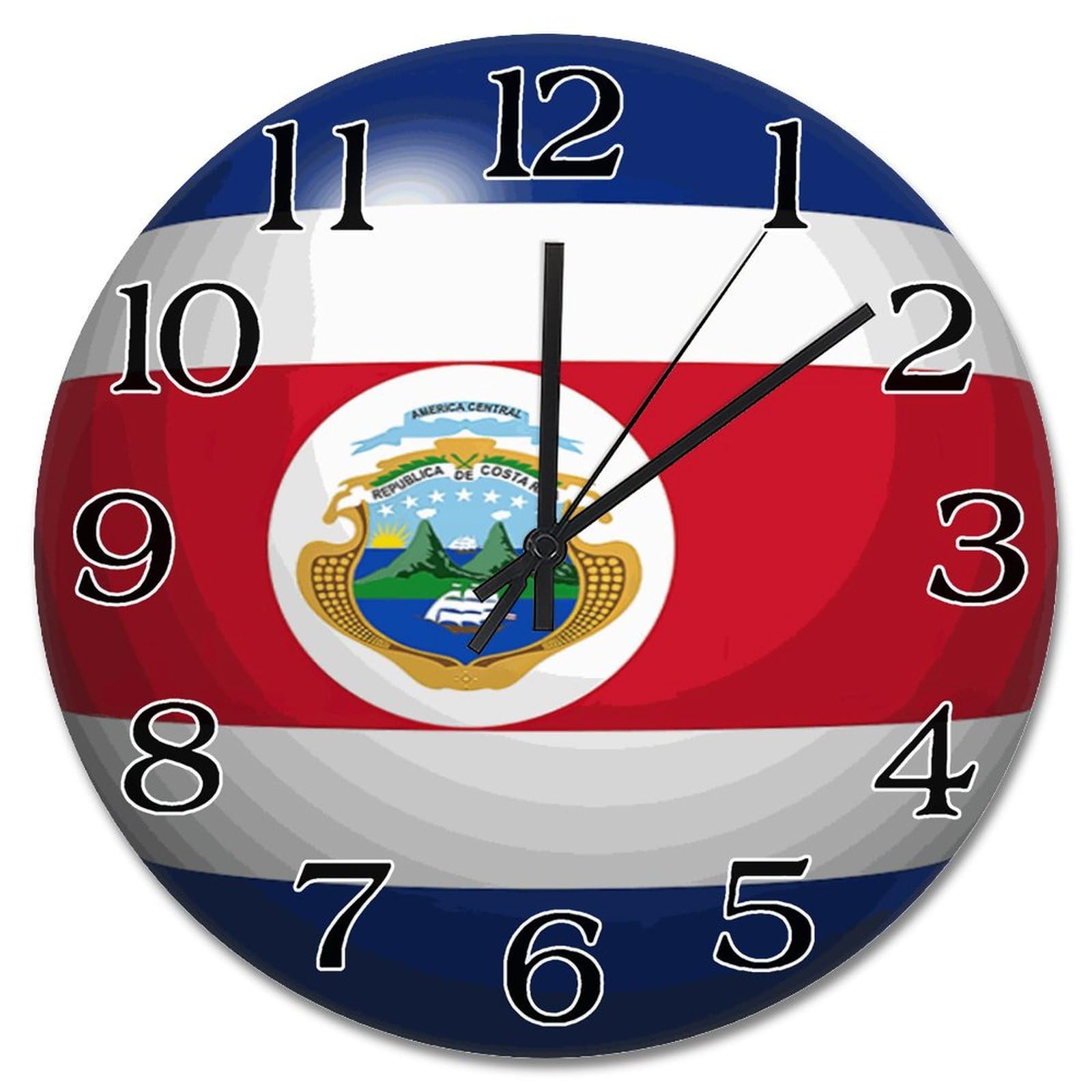 Horloge murale bois Costa Rica vintage souvenir déco 38cm