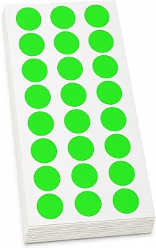 ChromaLabel Green Dot Stickers for Wound Measurement, 1/2 Inch, 1,200/Pack