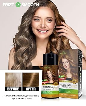 Herbishh Hair Color Shampoo for Gray Hair, Color Shampoo Hair Dye PPD Free - 3 in 1 Hair Dye 2 Pack + Pro Keratin Argan Oil Hair Mask for Dry, Damaged Hair 150mL (Dark Brown)