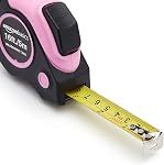 Amazon Basics Retractable Tape Measure - 4.88 Meters, Pink
