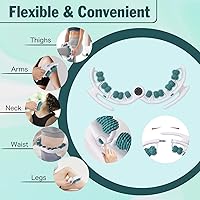 Vista 4 de Herramienta de masaje para celulitis, masajeador de drenaje linfático para muslos, piernas y glúteos, rodillo anticelulítico con asas desmontables