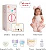 Muñeca bebé renacida realista BABESIDE Dara - 20 pulgadas, bebé recién nacido realista de pelo castaño, hecha a mano, con ropa y accesorios, regalo para niños de 3+ años 7