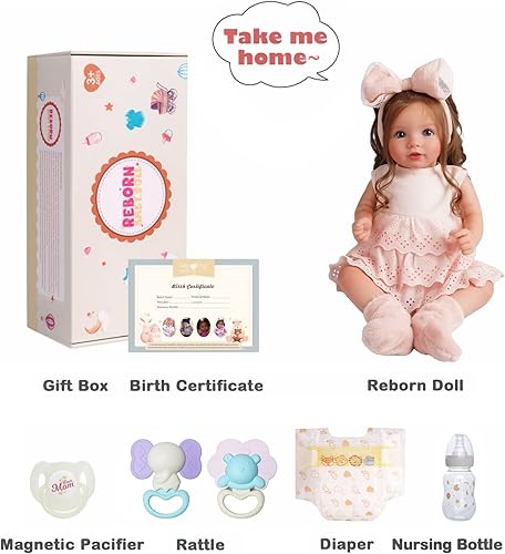 Miniatura 7 de BABESIDE Olivia - Muñecas de bebé Reborn realistas de 20 pulgadas, cuerpo suave para dormir, muñecas de bebé recién nacidas, muñecas de bebé de la