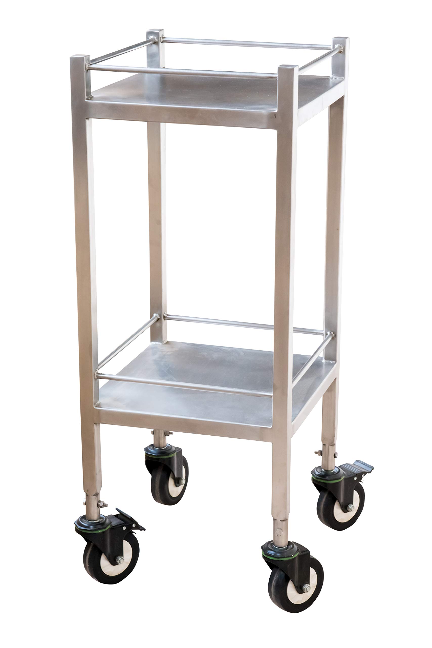 Pharma Technik - Minor Major Stainless Steel Framework & Stainless Steel Tray ECG/Difribrilator Trolley