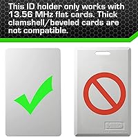 Vista 6 de Identity Stronghold Tarjetero seguro con bloqueo RFID para 1 tarjeta - Tarjetero de identificación de plástico duro resistente - Moldeado