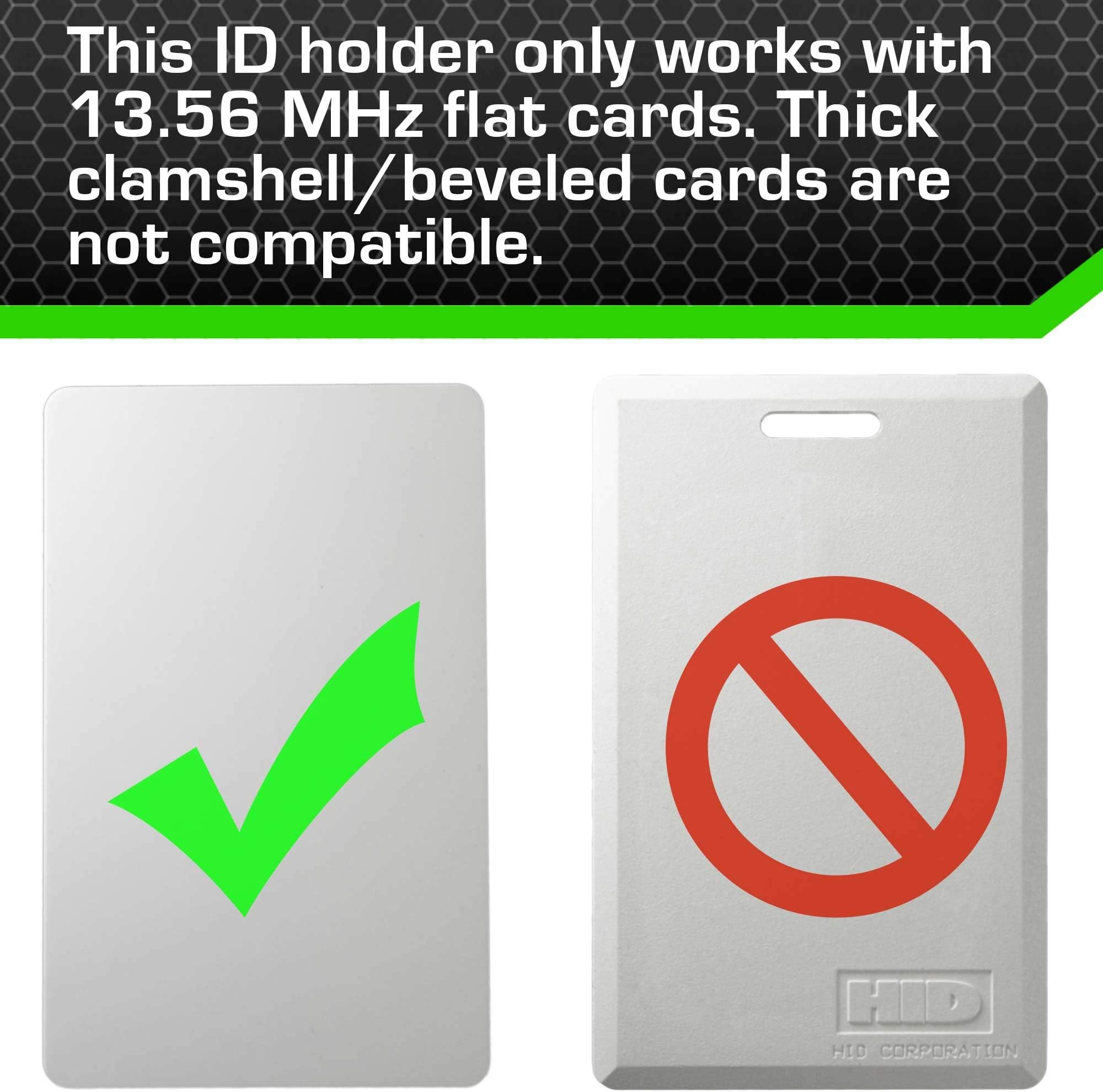 RFID Blocking Badge Holder Duolite by ID Stronghold - FIPS Approved Badge Holder - 100% Made in USA Small White