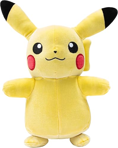 Pokémon Pikachu Select - Peluche de terciopelo Pikachu de 8 pulgadas con tela de terciopelo única y detalles auténticos