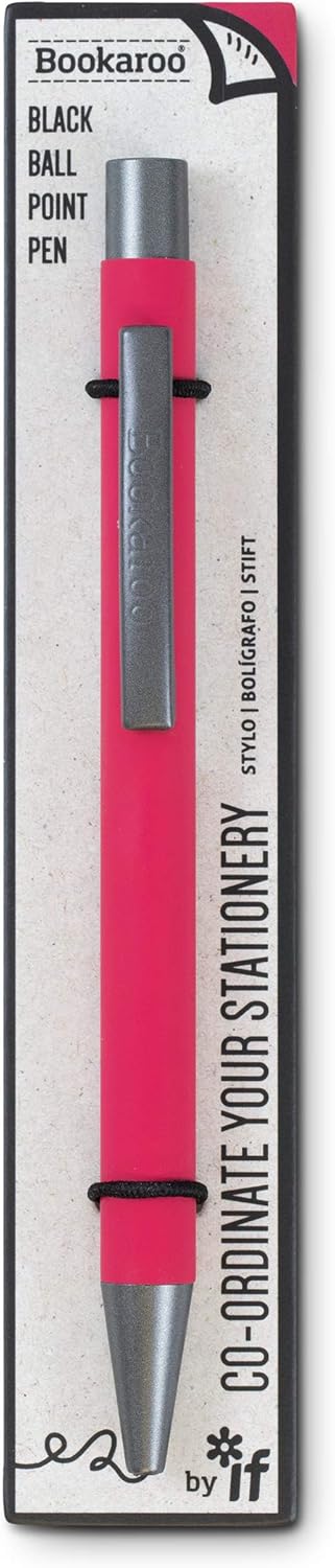 IF Bookaroo Pen, soft touch, colour coated pen with black ink - FERN