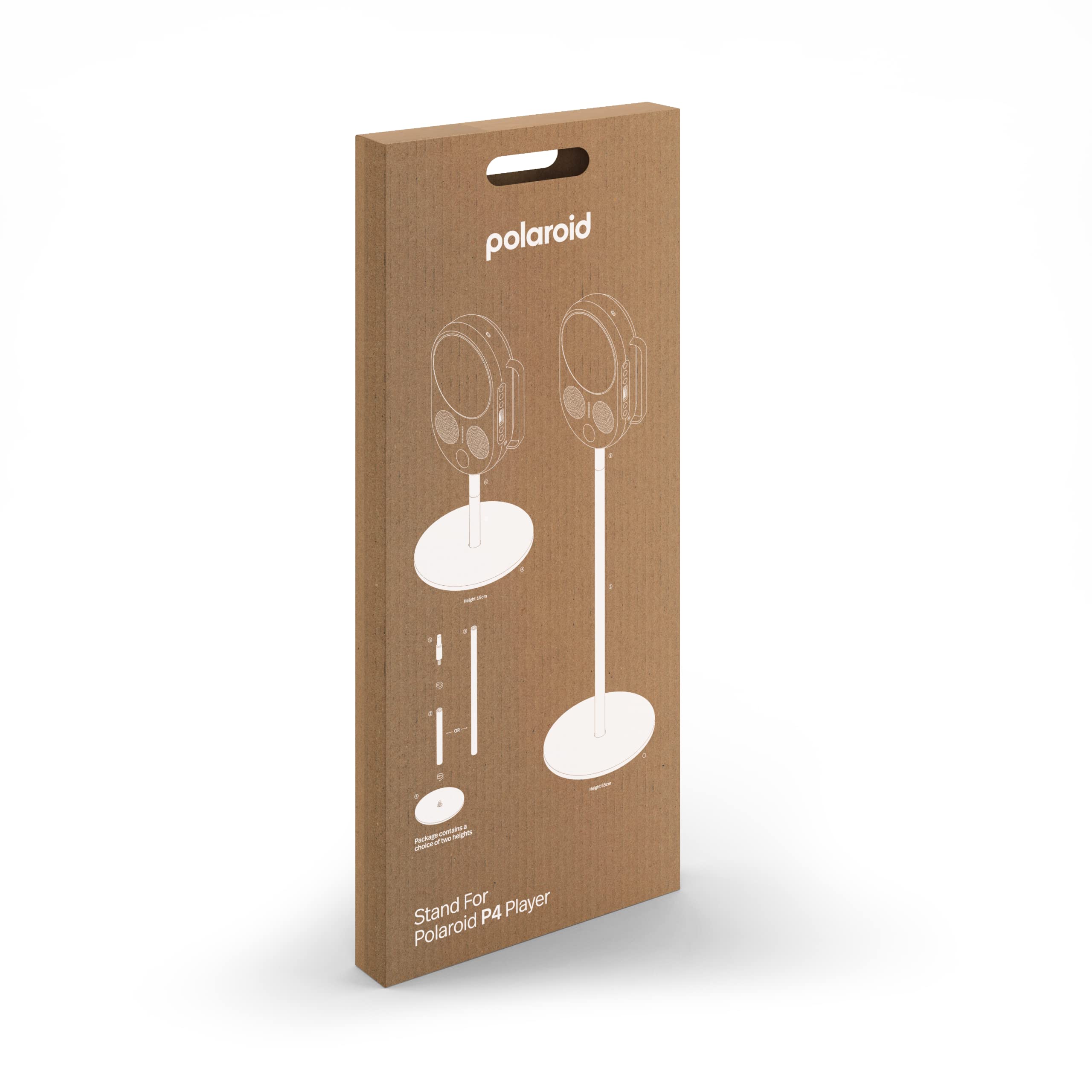 Polaroid P4 Speaker Stand, Stainless Steel DuL Height Adjustable Stand for Polaroid P4 Player (6224)