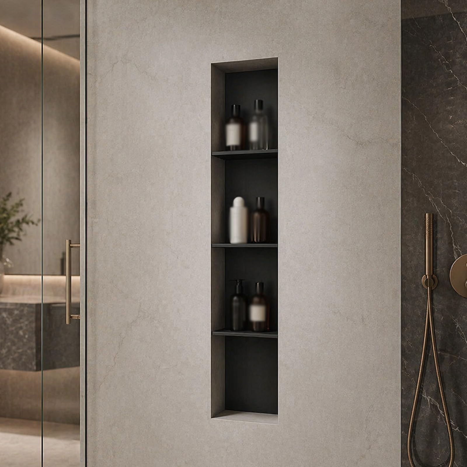 Niche de douche pour une salle de bain moderne et épurée 120cm