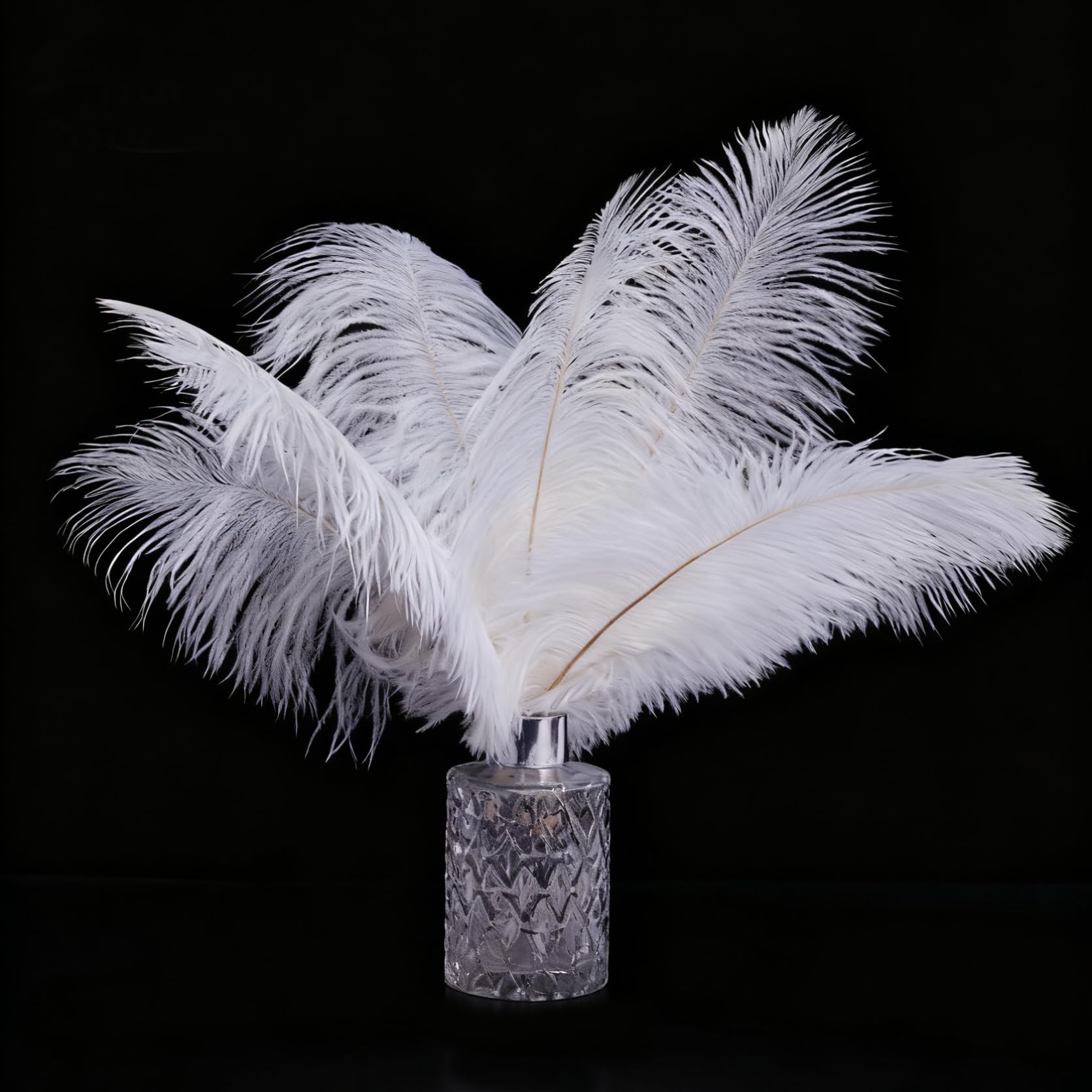 10 PCS 1012 Inch White Natural Ostrich Feathers Crafting Vase