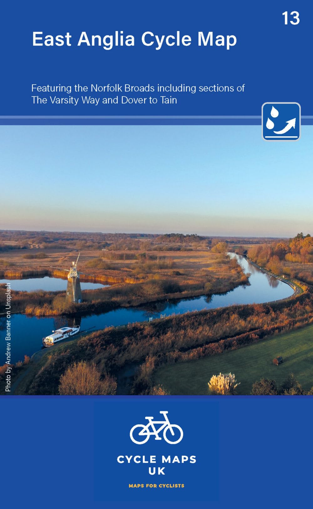 East Anglia Cycle Map featuring The Norfolk Broads by Cycle Maps UK