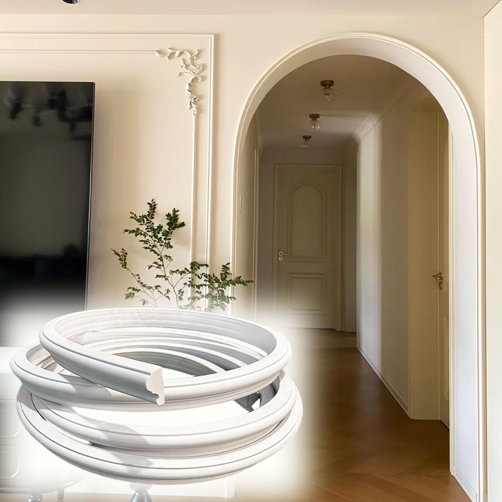 Tira de marco de puerta flexible para decorar paredes y salones modernos