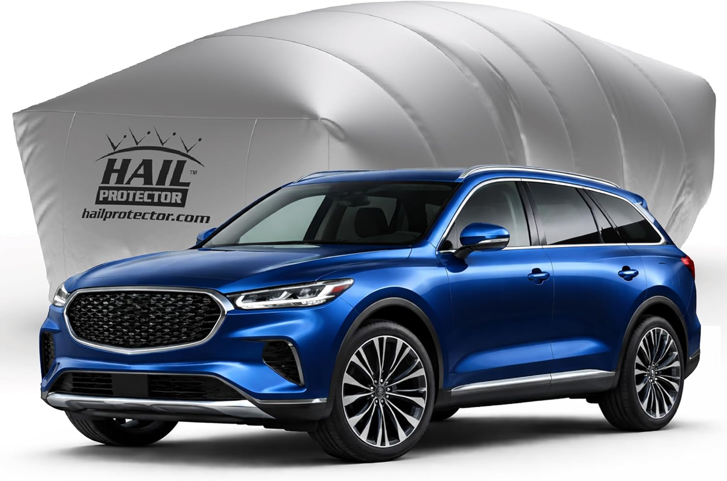 Hail Protector SUV2 Silver Inflatable Hail Shield Car Cover for SUVs Trucks Vans - Portable Full Hail Protection System