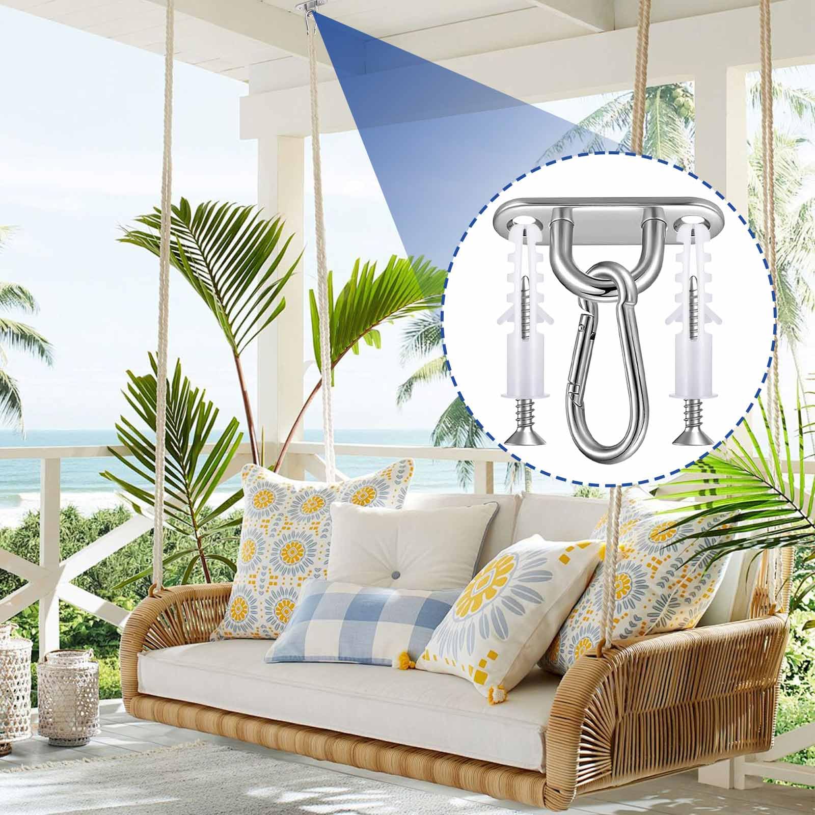 10 Stück Augplatten Mit Öse Aus Edelstahl - Für Sonnensegel & Hängematten