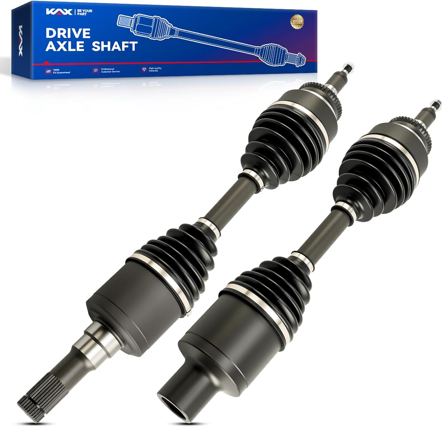 KAX 66-2192 Front Left CV Axle Shaft Assembly Fit For 2009-2014 Ford F-150 4WD, 2007-2015 Ford Expedition 4WD, 2007-2015 Lincoln Navigator 4WD, 2 PCS CV Axle