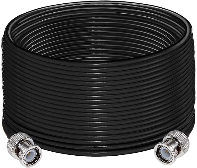 TUOLNK BNC Extension Cable RG58 BNC Male to BNC Male Jumper Low Loss 50 ohm CB Radio Coax Cable 65.6ft(20M) BNC Wifi Antenna Coaxial Cable for CB Radio HAM Radio
